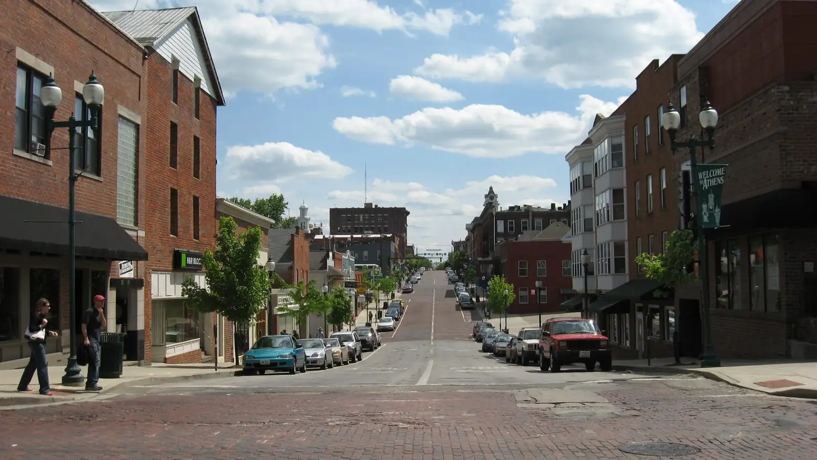 The Athens Downtown Historic District in Athens, Ohio