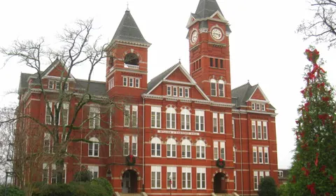 Samford Hall, the historic centerpiece of Auburn University's campus