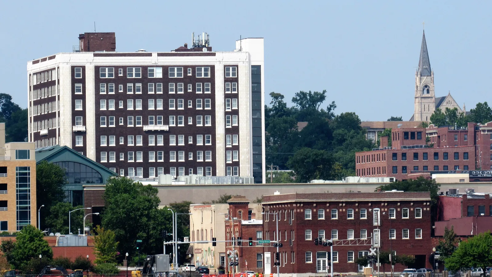 The downtown Davenport, Iowa skyline