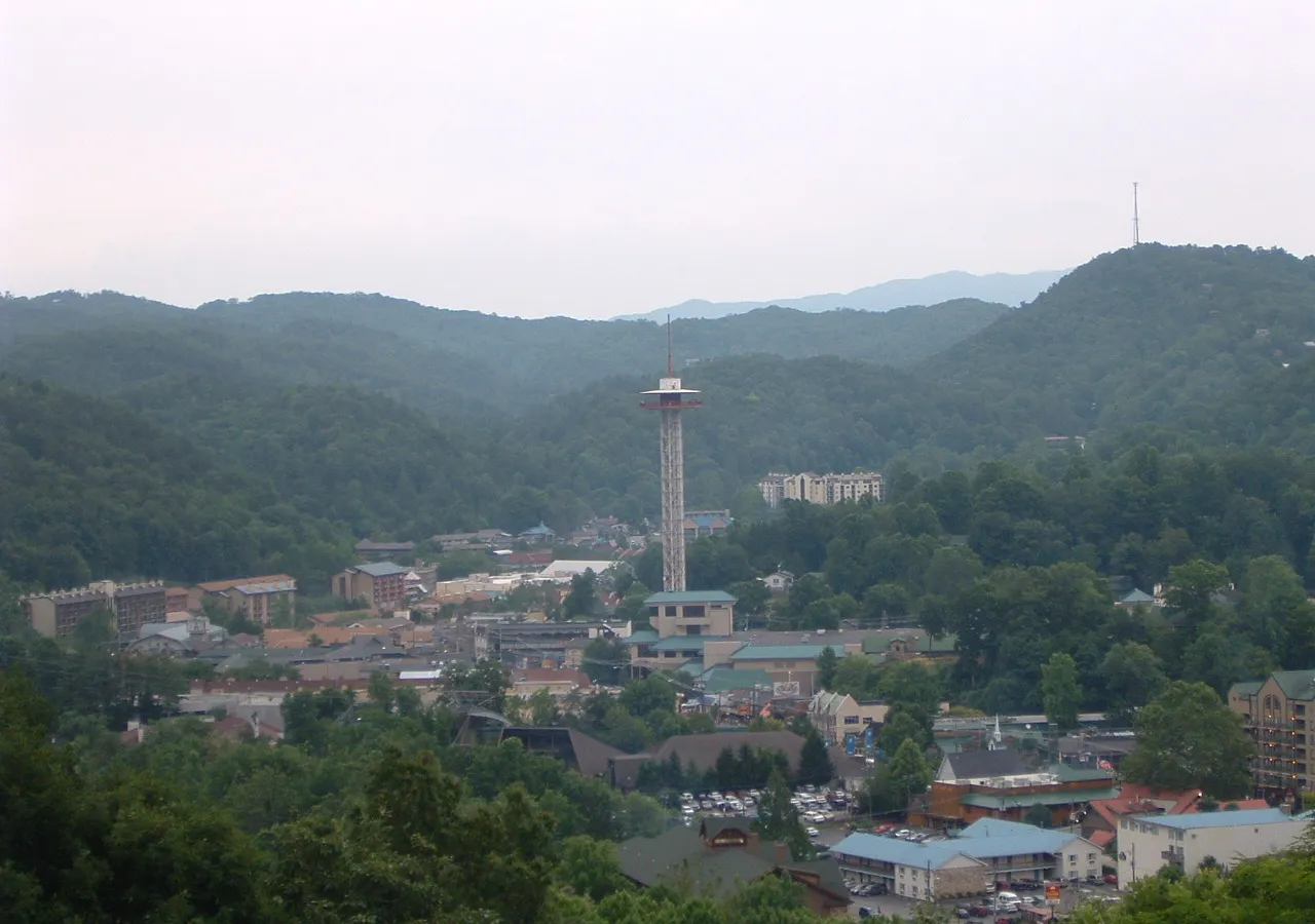 Downtown Gatlinburg, Tennessee, near the Great Smoky Mountains