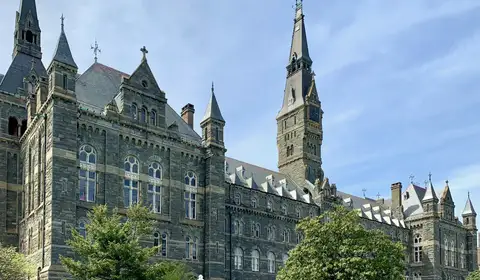 Healy Hall, the historic flagship building of Georgetown University's main campus