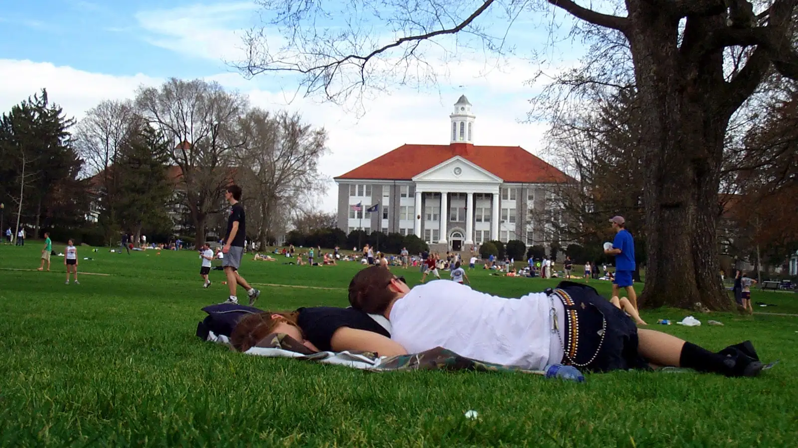 Students on the Quad at James Madison University in Harrisonburg, Virginia