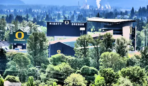 Autzen Stadium at the University of Oregon in Eugene