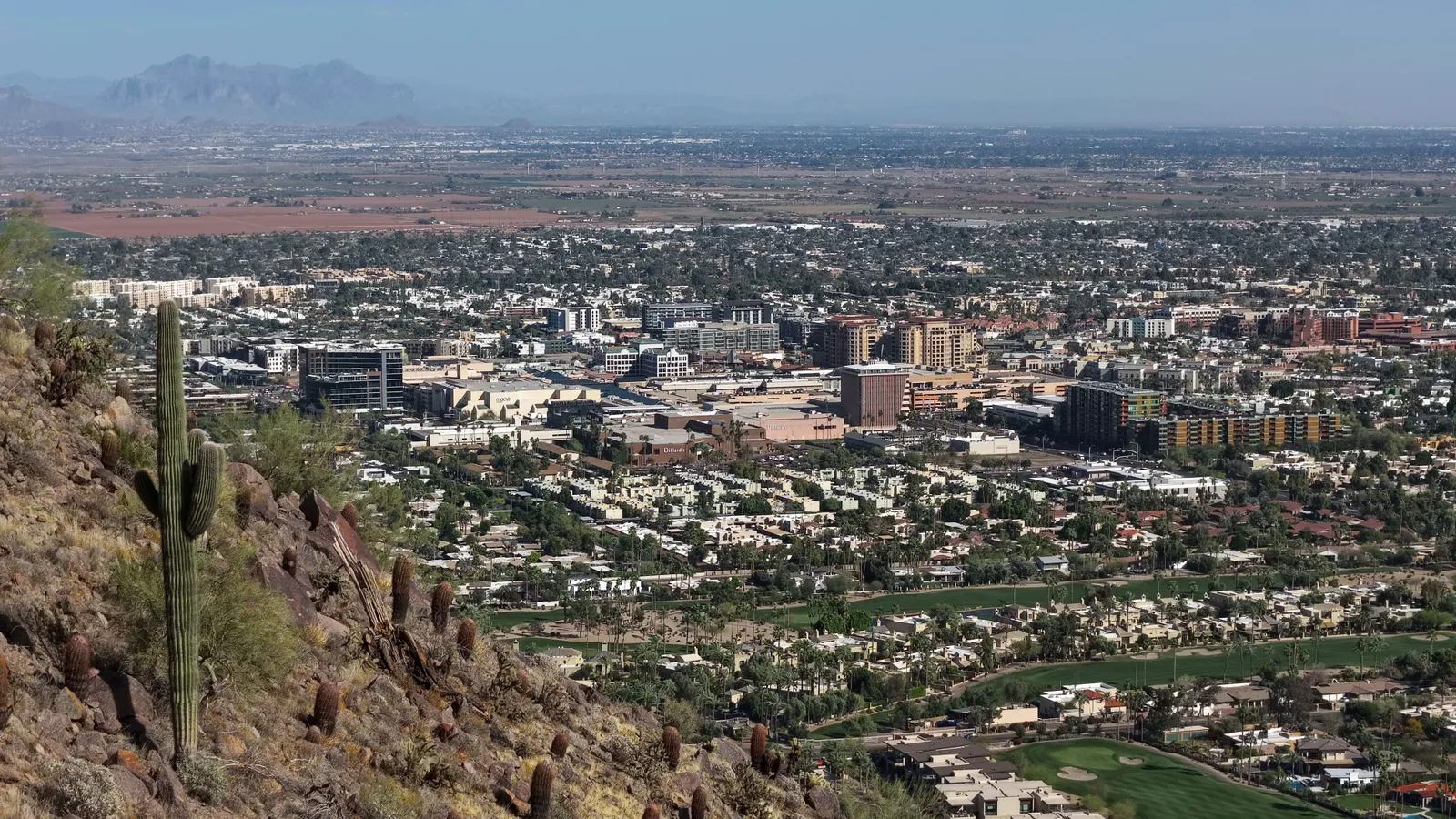 Aerial view of downtown Scottsdale, Arizona