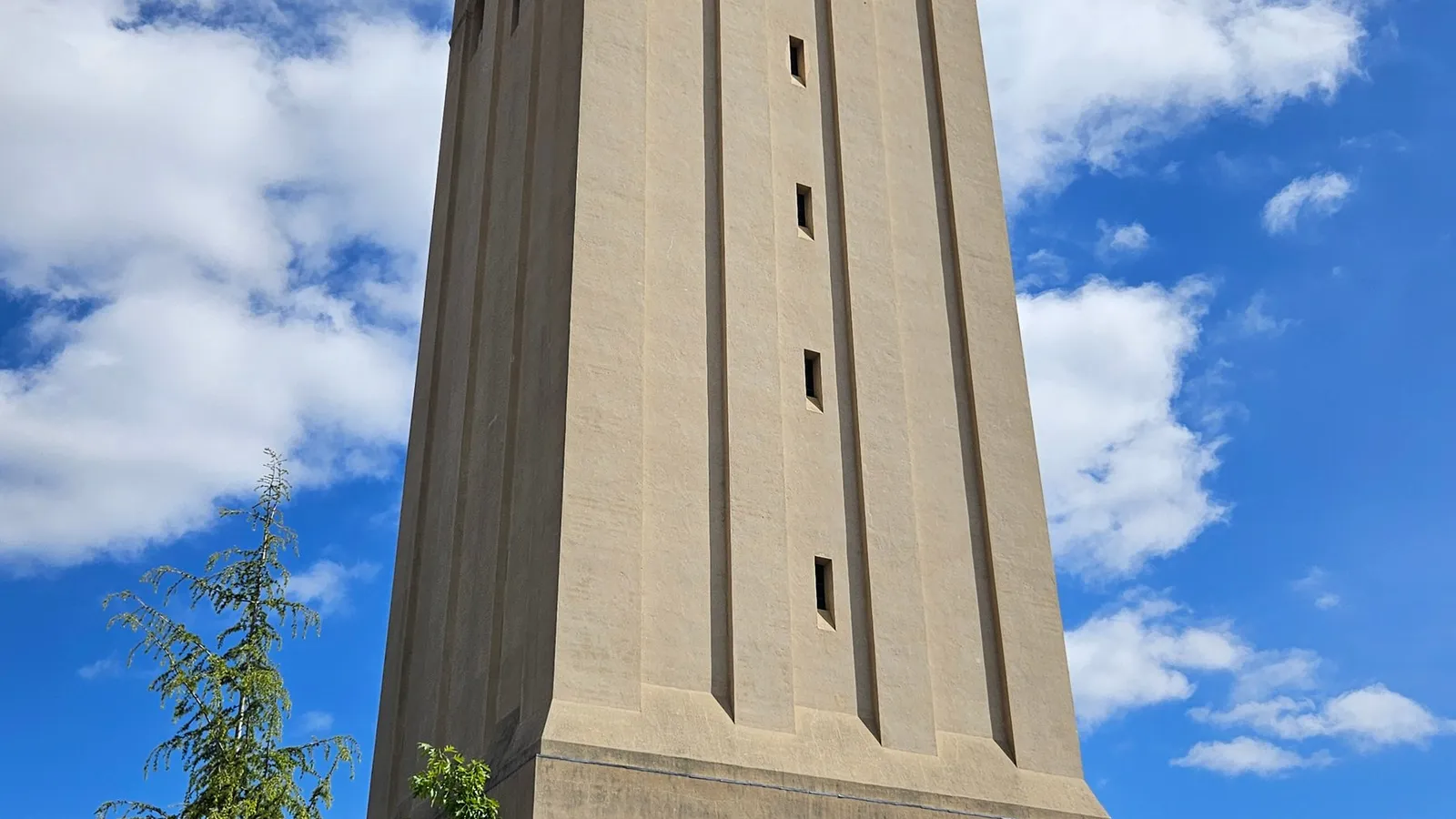 Hoover Tower rising above Stanford University's campus