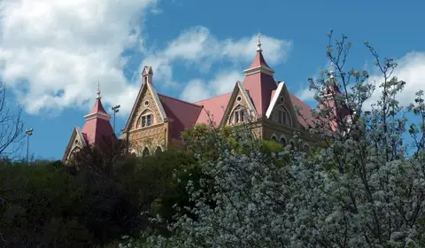Old Main on the Texas State University campus in San Marcos