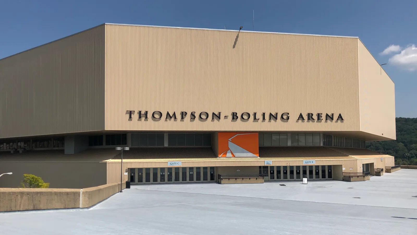 Thompson-Boling Arena on the University of Tennessee campus in Knoxville